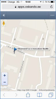 GPS monitoring SeeMe Mobile navigace do cíle